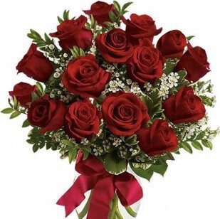 15 red roses with greenery | Flower Delivery Irkutsk
